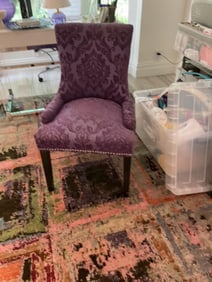 Purple Accent Uniquely Upholstered Chair