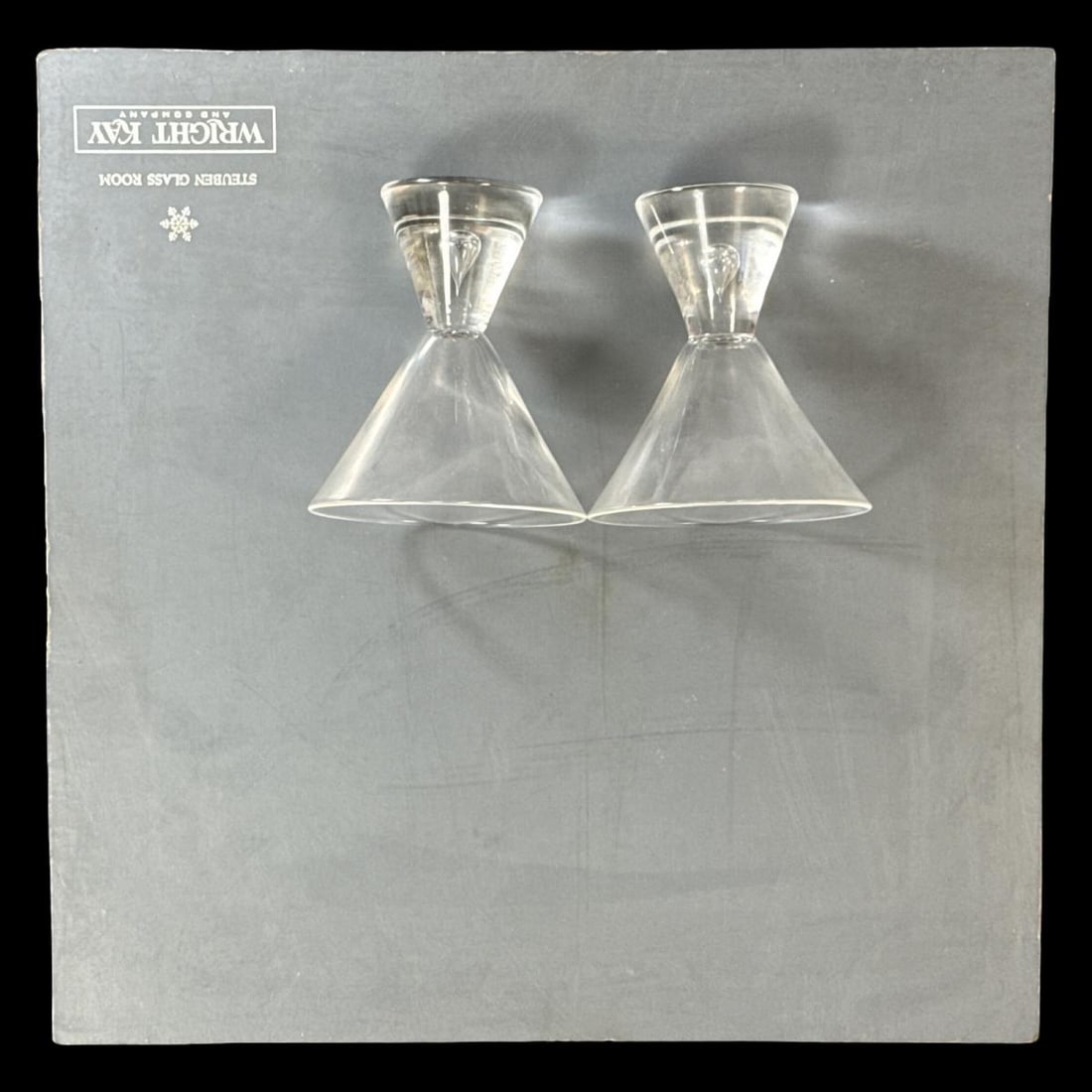 Lot of Eight Steuben Crystal Teardrop Cocktail Glasses: Lot of Eight Steuben Crystal Teardrop Cocktail Glasses measures H: 4" x DIA: 3 1/2". Includes original dust covers and box