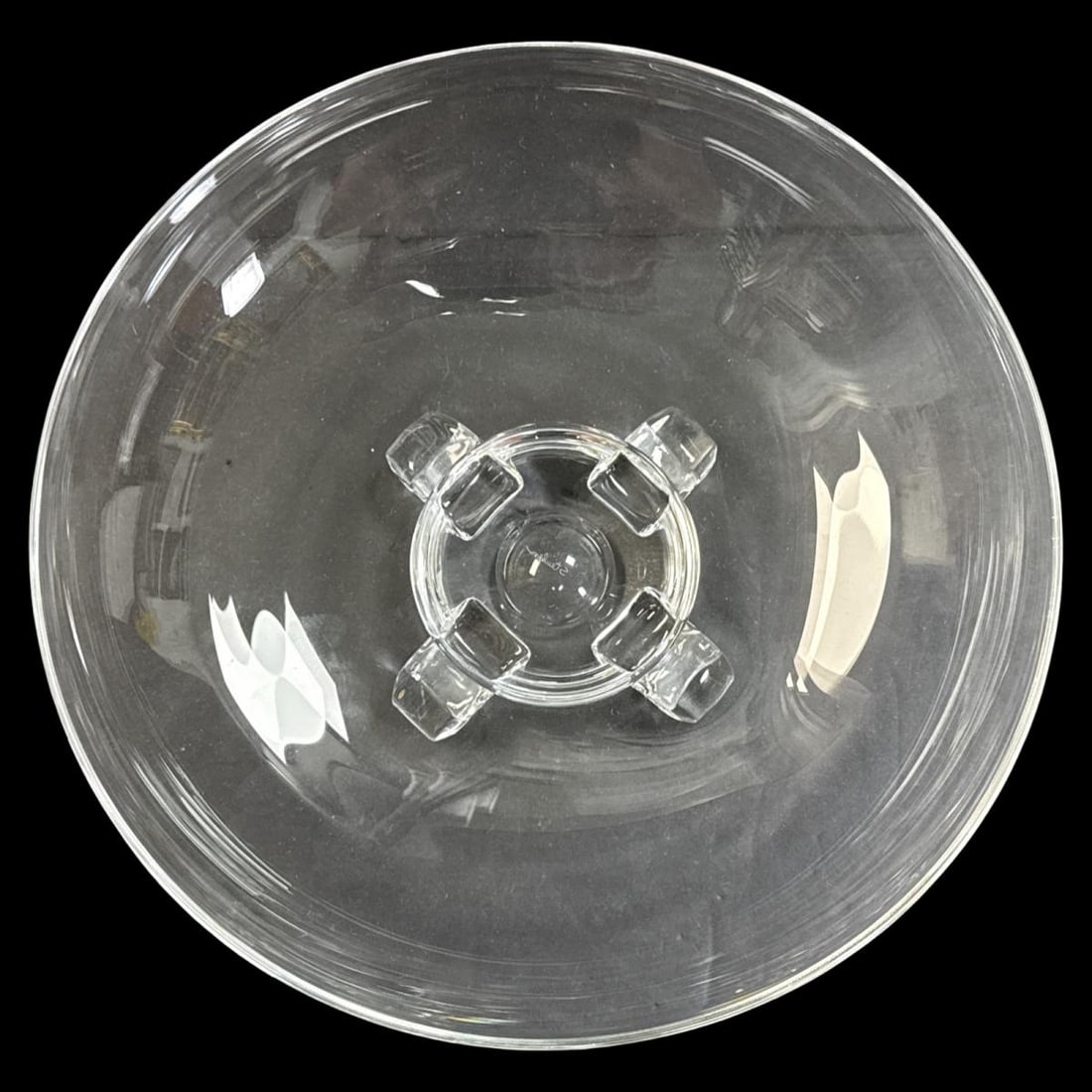 John Dreves Steuben Clear Crystal Footed Centerpiece Bowl (1 of 3)