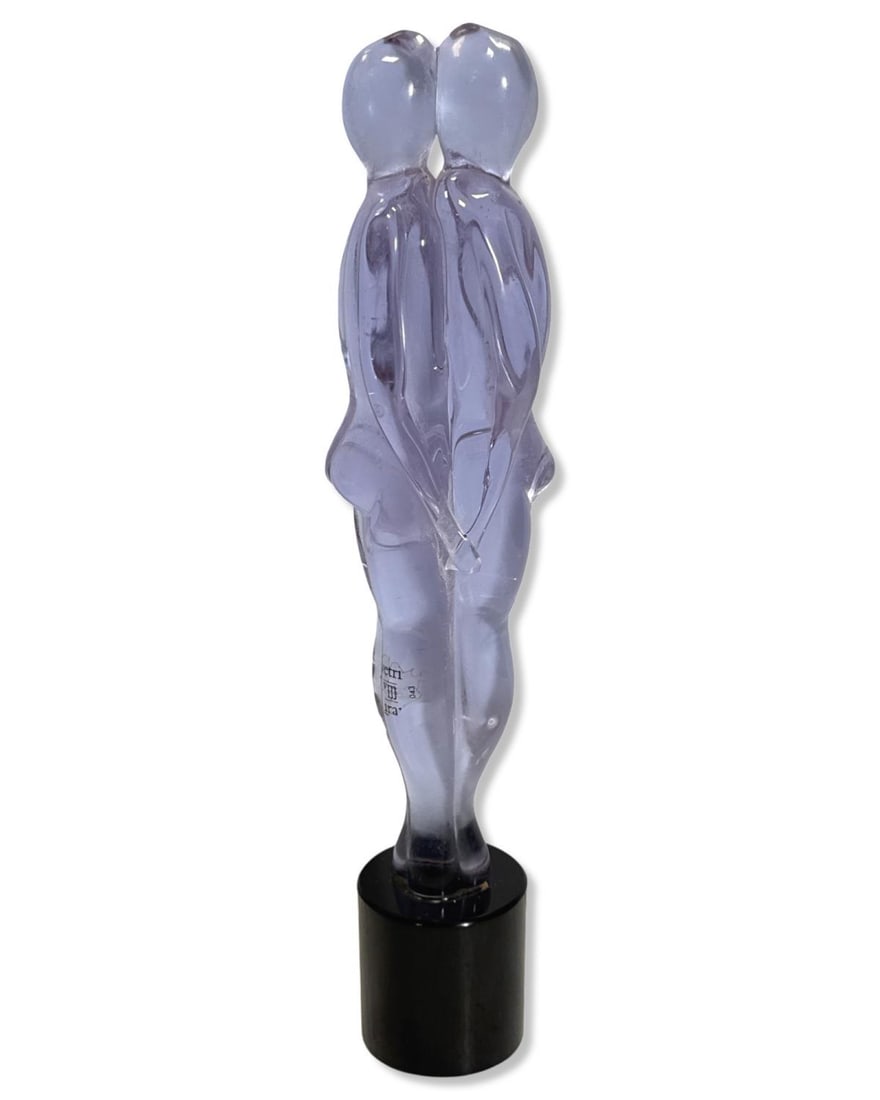 Artist Signed Vetri Di Murano Art Glass Sculpture Lovers Embracing (1 of 2)