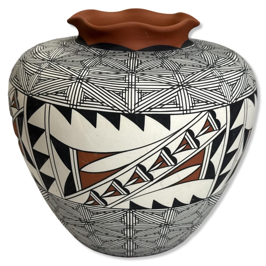 Signed G. Sanchez Acoma Pottery Jar (1 of 2)