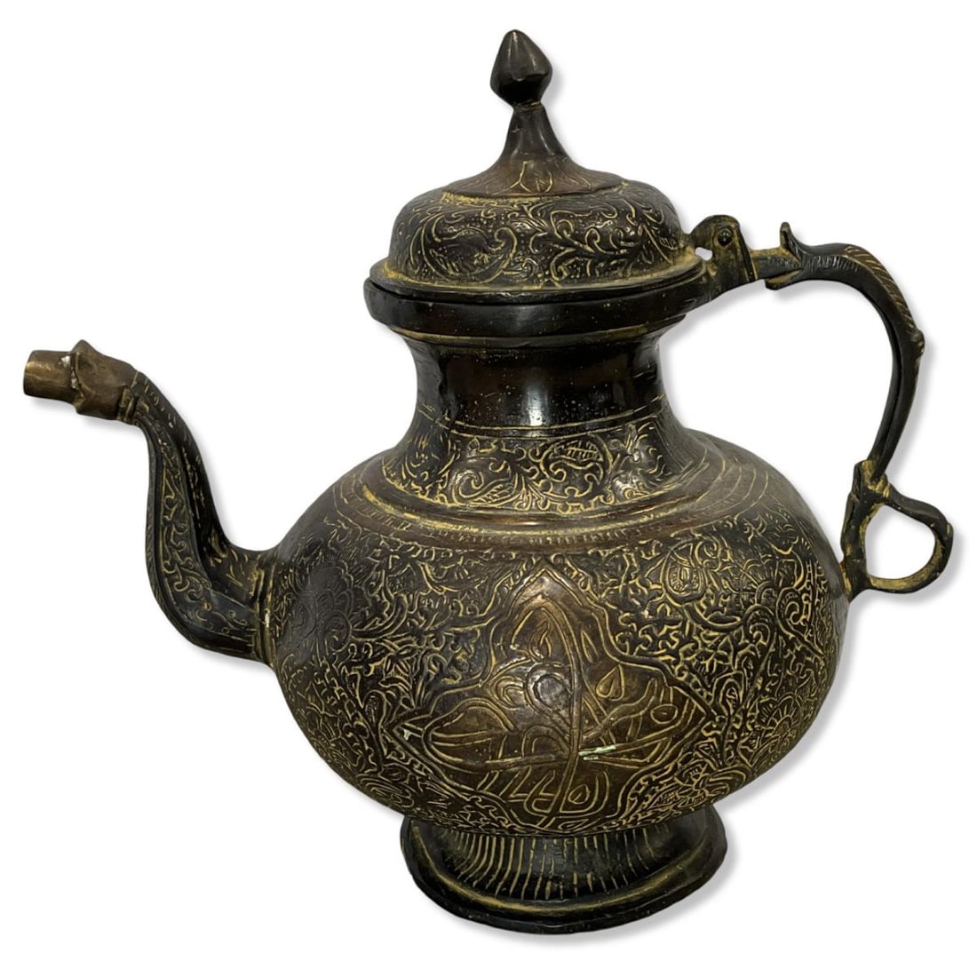Indian Mughal Bronze Teapot (1 of 2)