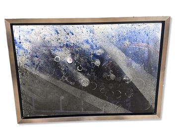 Signed Eric Tabales (Puerto Rican, b. 1962) Abstract Oxide on Canvas Air from Orchestral Suite No. 3