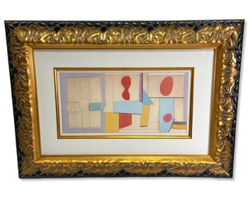 Signed Willem de Kooning (Dutch/American, 1904-1997) Untitled Lithograph in Color