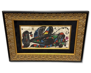 Signed Joan Miro (Spanish, 1893-1983) Original Lithograph in Color Iran