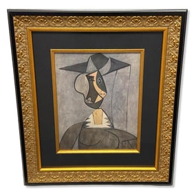 Pablo Picasso (Spanish, 1881-1973) Offset Lithograph in Color Femme Au Chapeau