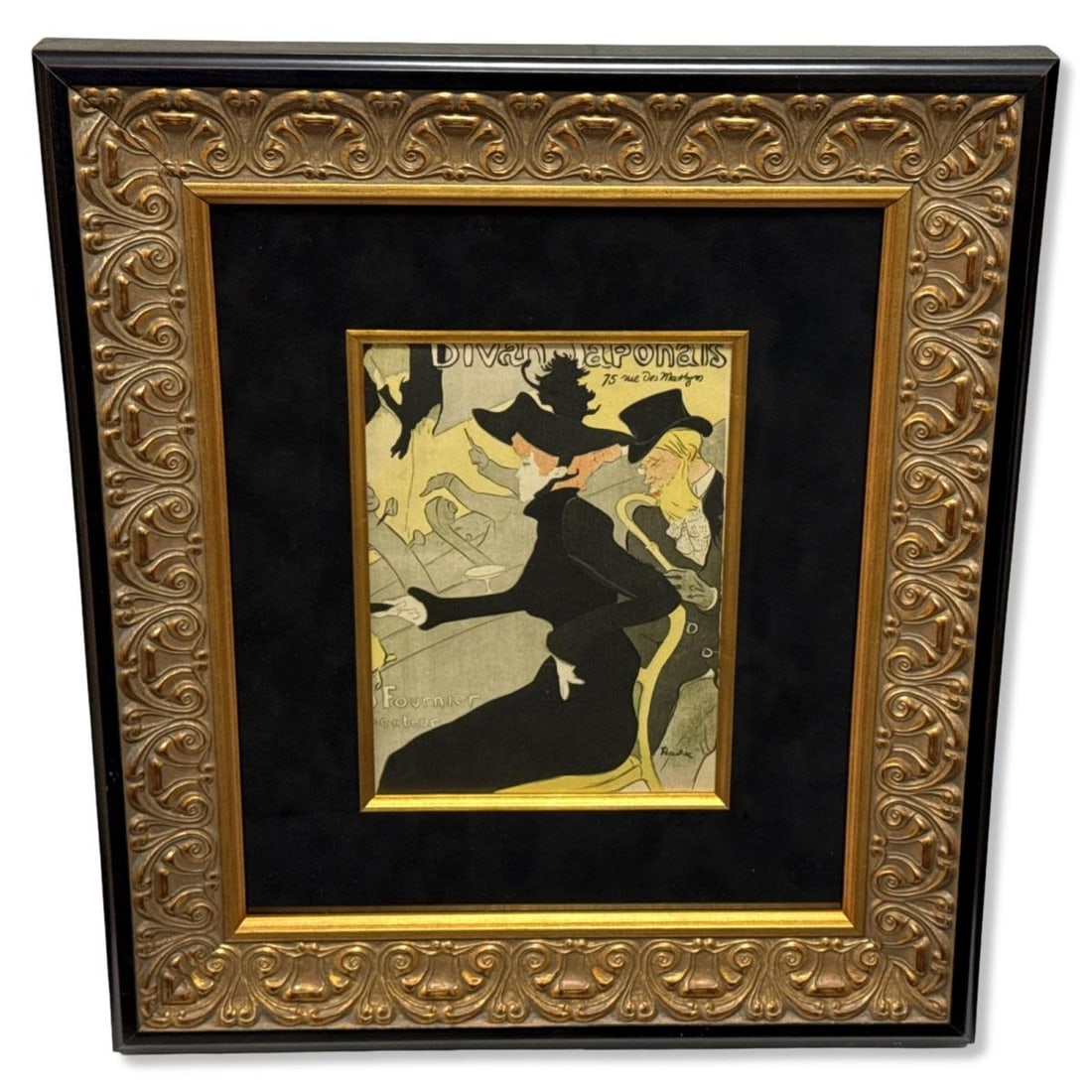 Signed Henri De Toulouse Lautrec (French, 1864-1901) Lithograph in Color Divan Japonais (1 of 2)