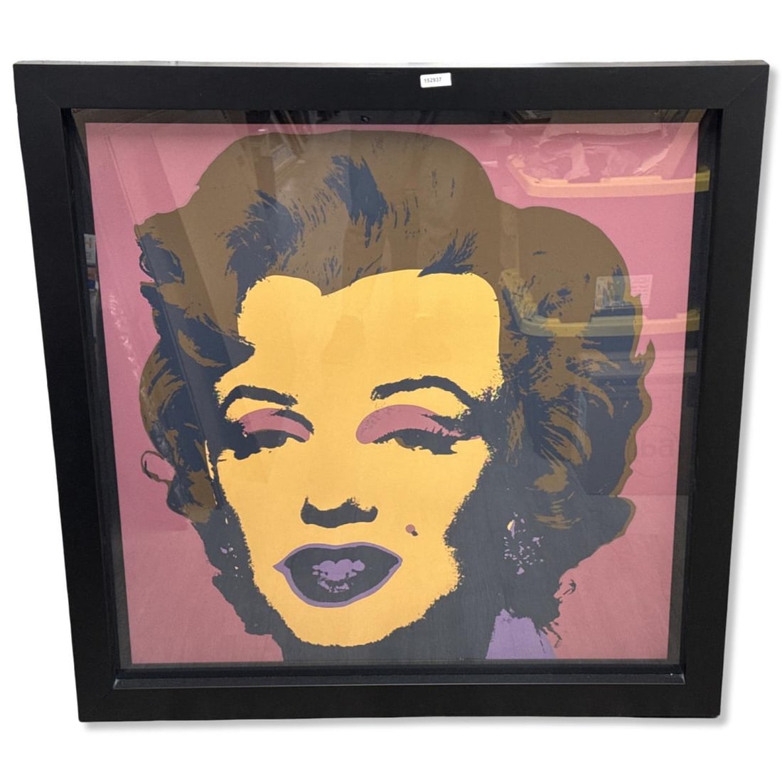 Andy Warhol (American, 1928-1987) Screenprint in Color Marilyn Monroe: Andy Warhol (American, 1928-1987) Screenprint in Color Marilyn Monroe H: 35 1/2" x W: 35 1/4", 3 1/2" frame & matte. Includes certificate of authenticity and purchase invoice of $2,839.95