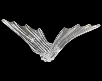 Vennes Le Chatel France Crystal Centerpiece Bowl