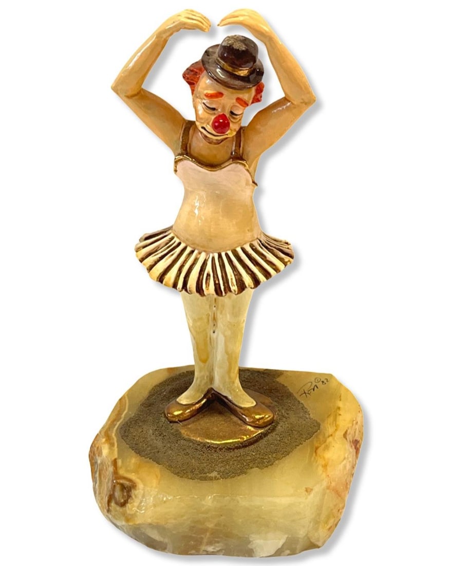 Signed Ron Lee Ballerina Clown Statue (1 of 1)