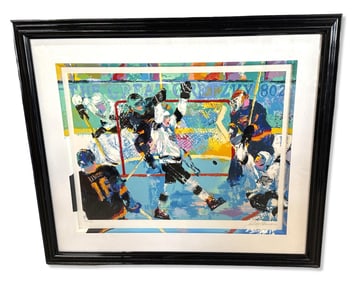Signed Leroy Neiman (American, 1921-2012) Serigraph on Paper Gretzky's Goal