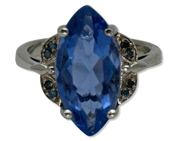 Sterling Silver & London Blue Topaz Ring