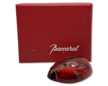 Baccarat Ruby Red Crystal Ladybug Figurine