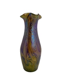 Rare Loetz Art Glass Iridescent Vase