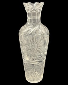 American Brilliant Cut Crystal Vase