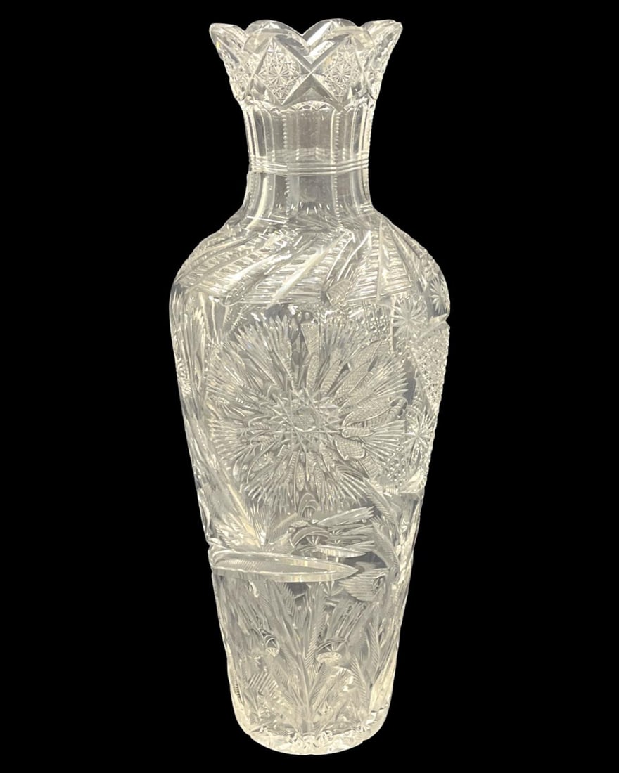 American Brilliant Cut Crystal Vase (1 of 2)