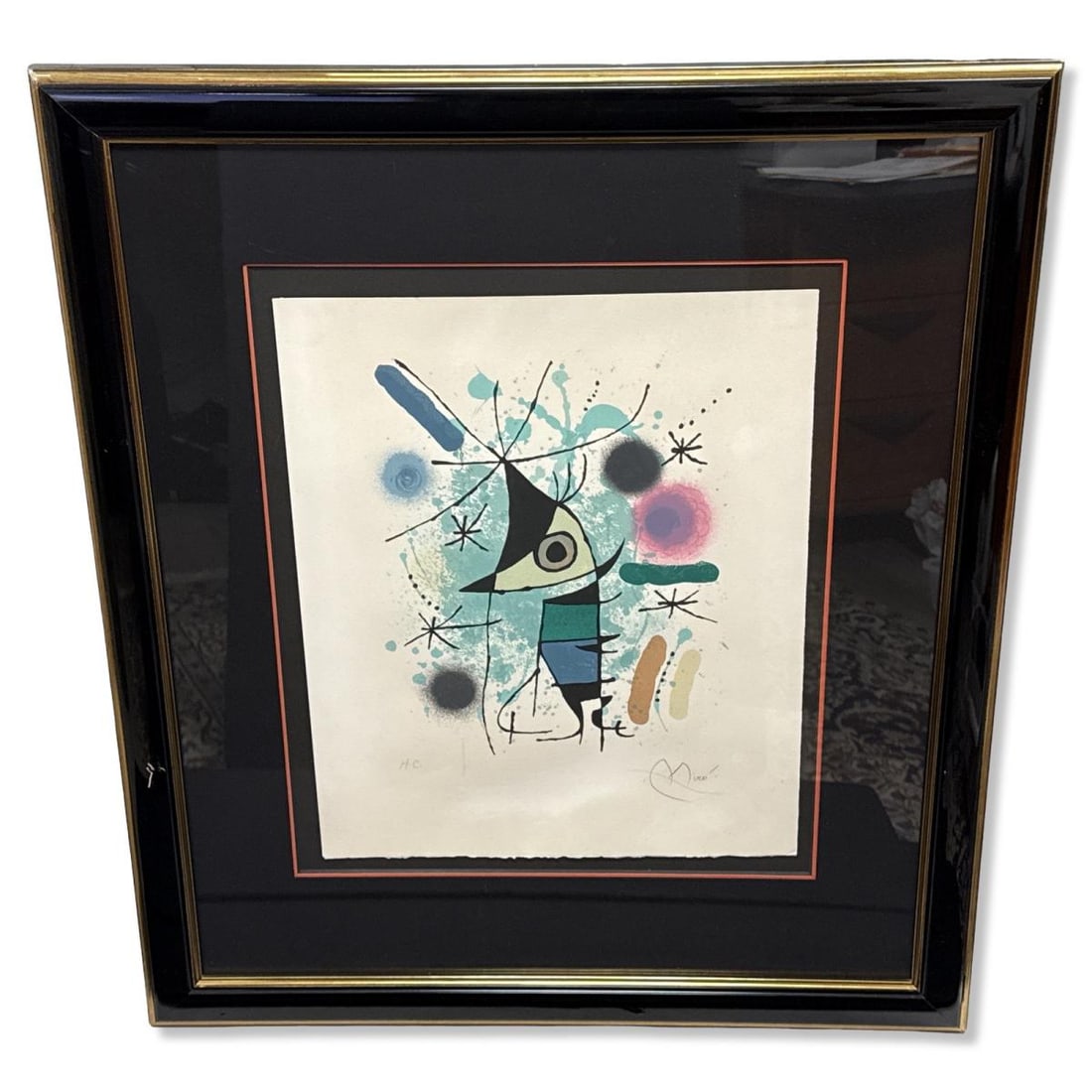 Signed Joan Miro (Spanish, 1893-1983) Abstract Lithograph in Color (1 of 4)
