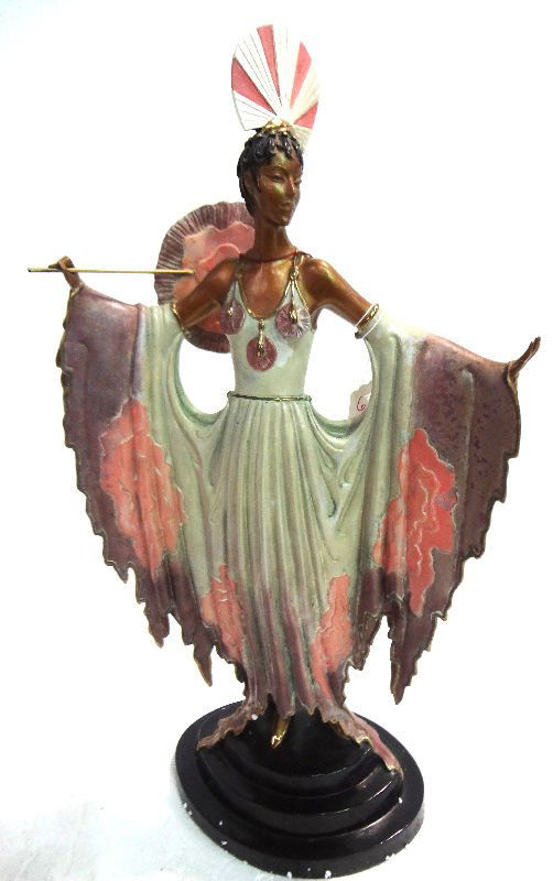 Erte Bronze "Twilight": Erte Bronze "Twilight" 20 1/2" X 10 1/2", year produced 1987 #22/375, ret. - $22,000For Domestic or International Shipping Quotes Please Feel Call Ryan or Dave at Eagle Shipping Center 561-932-0700 or