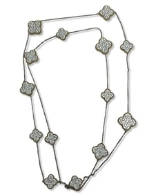 14kt WG + YG & 9.35ct Diamond Necklace