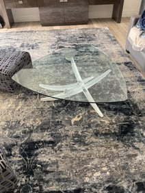 Fili D'Erba Cocktail Table with White Sandblasted Base