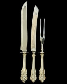 Lot of Three Wallace Grande Baroque Sterling Silver Serving Pieces