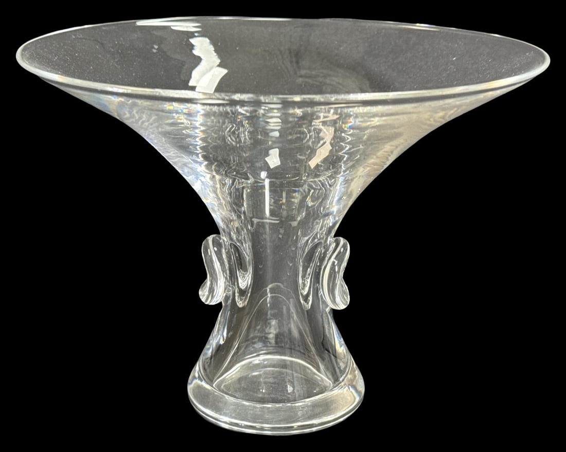 Steuben Clear Crystal Coupe Vase: Steuben Clear Crystal Coupe Vase H: 5" x DIA: 6 5/8"