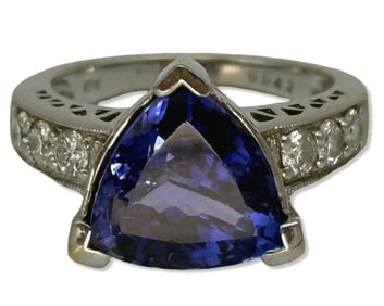 18kt WG, Approx 2.50ct Tanzanite, & 0.75ct Diamond Ring