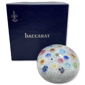 Baccarat Flower Dome Millefiori Paperweight