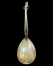 W & S. Sorensen Denmark Sterling Silver Serving Spoon