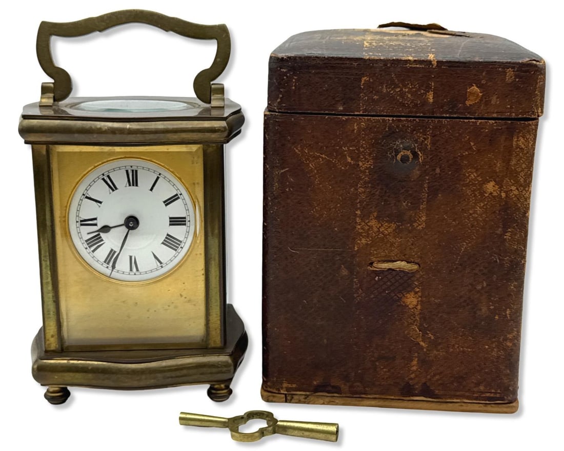 Antique French & Brass Crystal Carriage Clock (1 of 6)