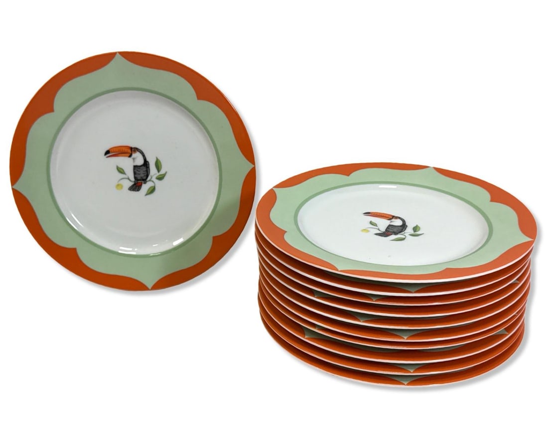 Lot of 11 Lynn Chase Monkey Business Bread & Butter Plates (1 of 3)