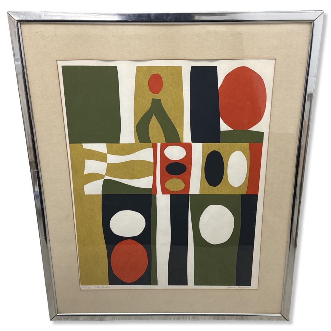 Signed Donna Jaggard (American, 20th Century) Abstract Lithograph The Archer (1 of 4)