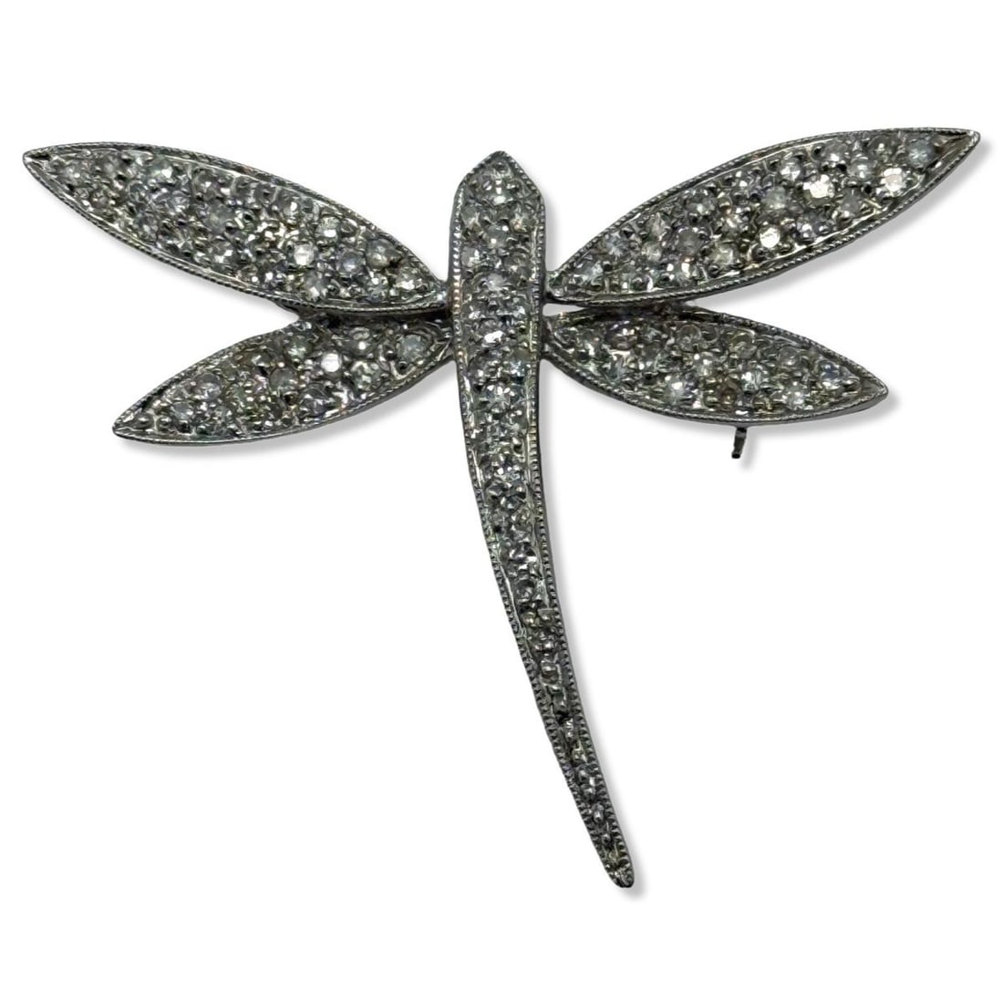14kt WG & Diamond Butterfly Brooch (1 of 2)