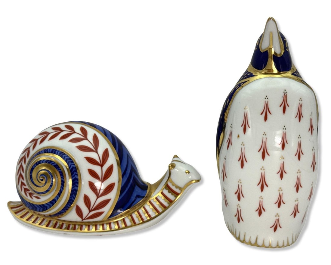 Pair of Royal Crown Derby XLIX Porcelain Animal Figurines (1 of 3)