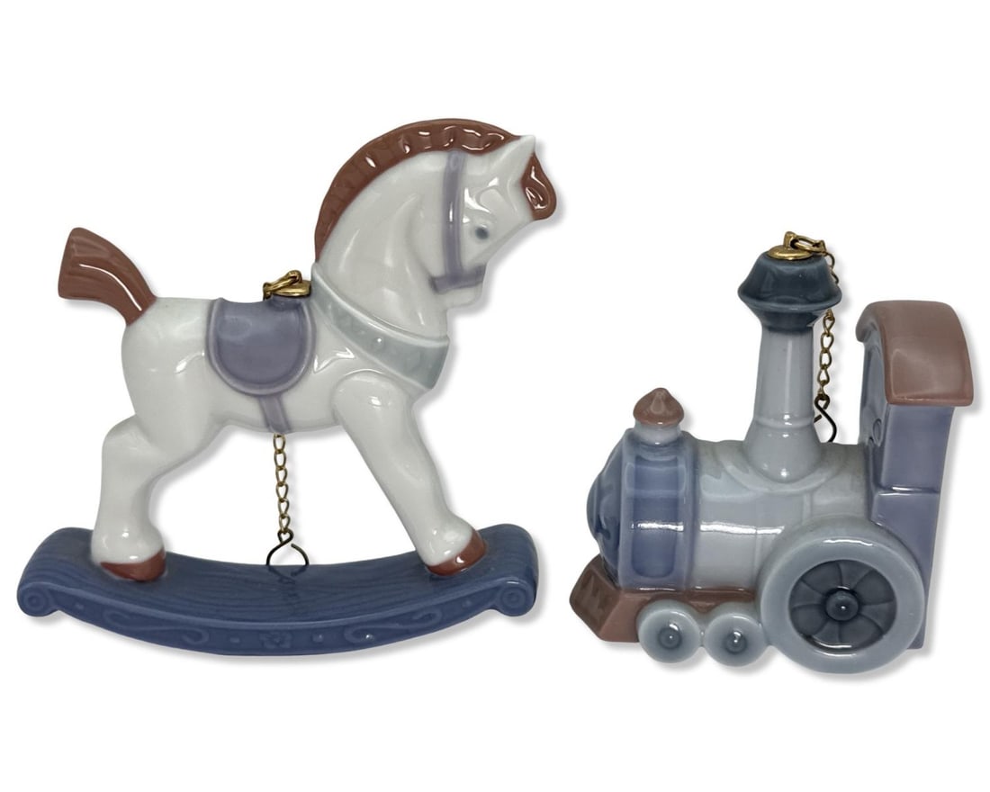 Pair of Lladro Porcelain Christmas Ornaments (1 of 2)