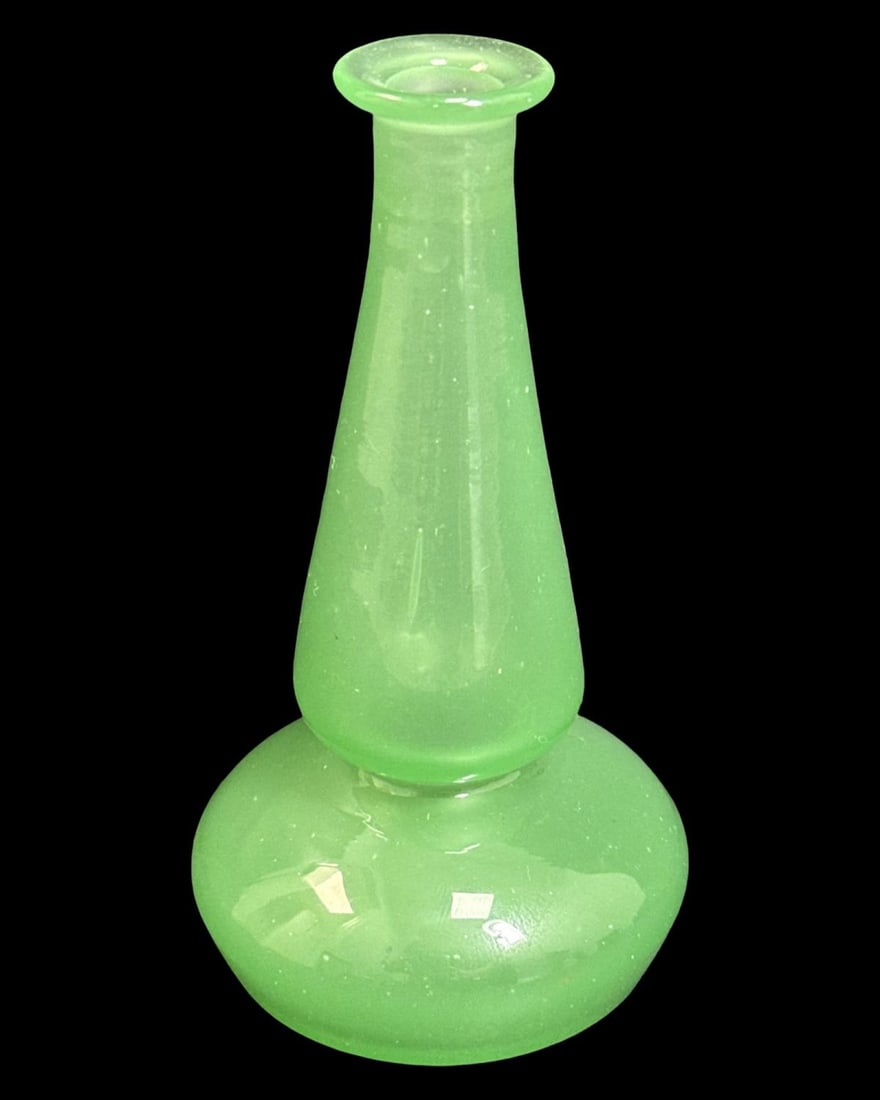Signed Steuben Green Jade Tone Small Bud Vase (1 of 2)