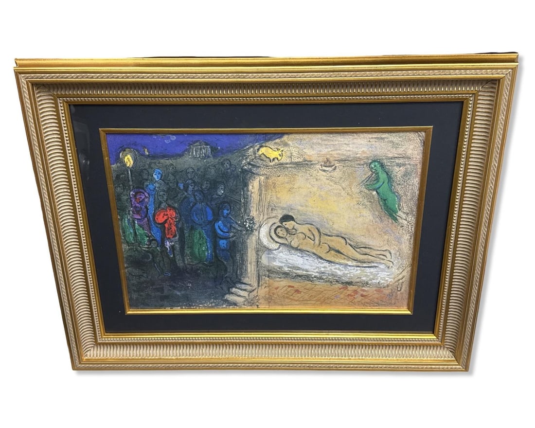 Marc Chagall (French/Russian, 1887-1985) The Wedding Night Lithograph in Color (1 of 2)