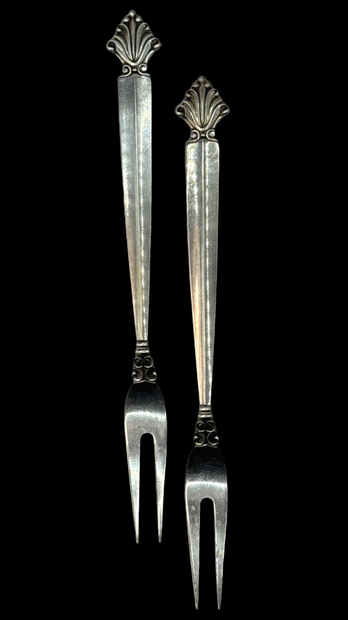 Pair of Georg Jensen Sterling Silver Cocktail Forks (1 of 3)