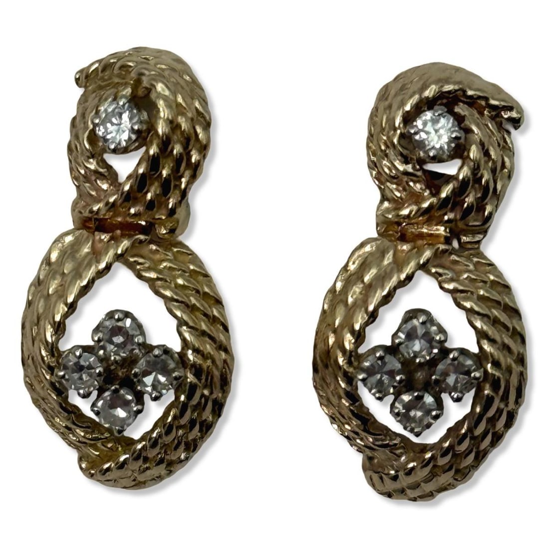 14kt YG & Approx 0.62ct Diamond Drop Earrings (1 of 3)