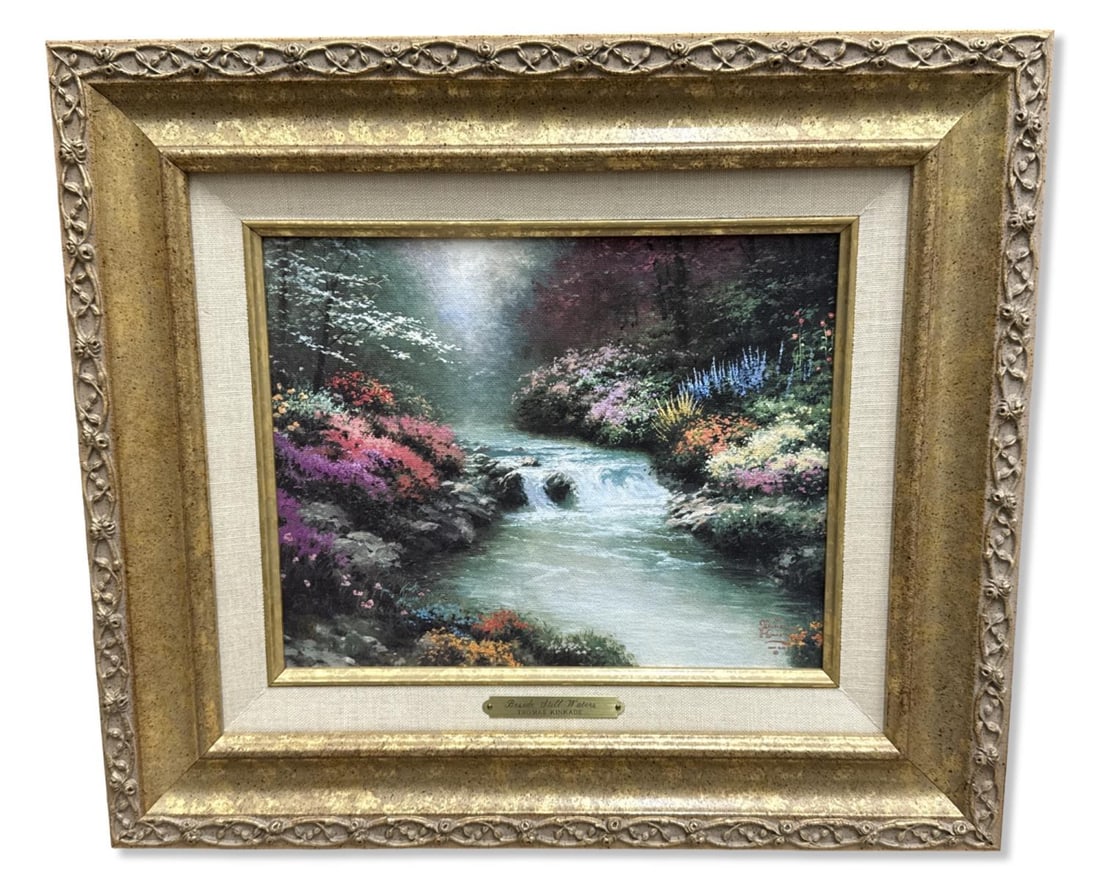 Signed Thomas Kinkade (American, 1958-2012) Print on Board Beside Still Waters (1 of 3)