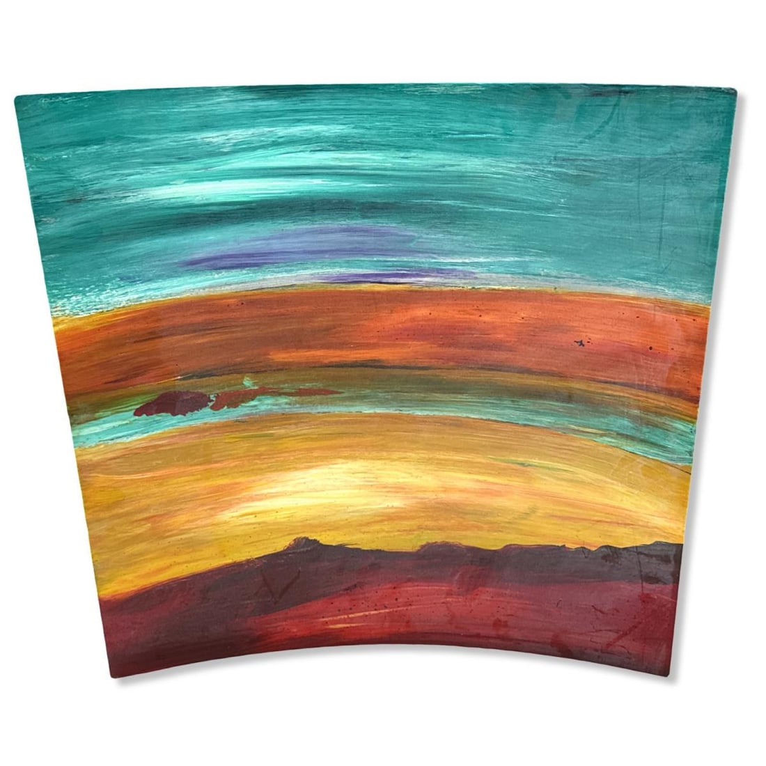 Tony Evans Multicolored Carved Metal Hanging Wall Sculpture (1 of 3)