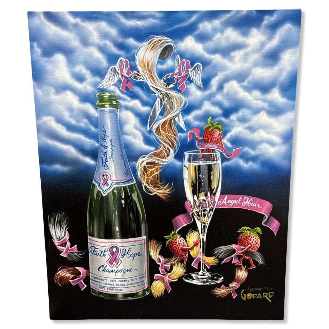 Signed Michael Godard (American, b. 1963) Angel Hair Giclee on Canvas (1 of 2)