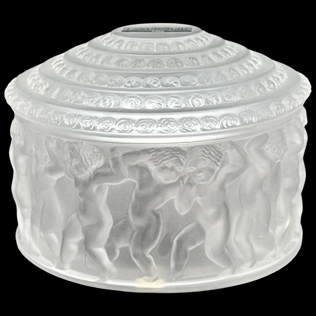Lalique France Frosted & Clear Crystal Les Enfants Lidded Box (1 of 3)