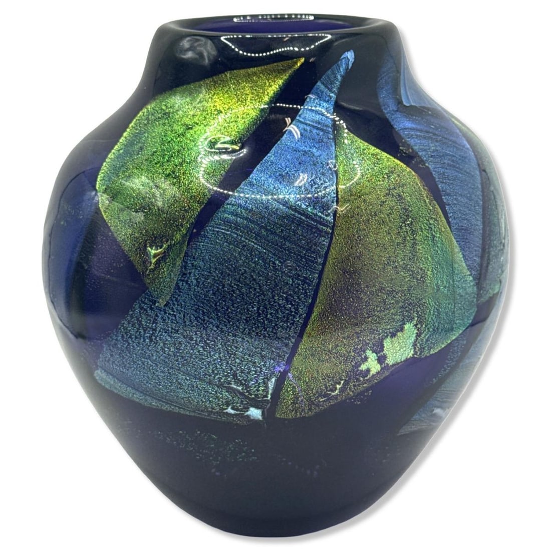 Artist Signed Multicolored Geometric Motif Vase (1 of 3)