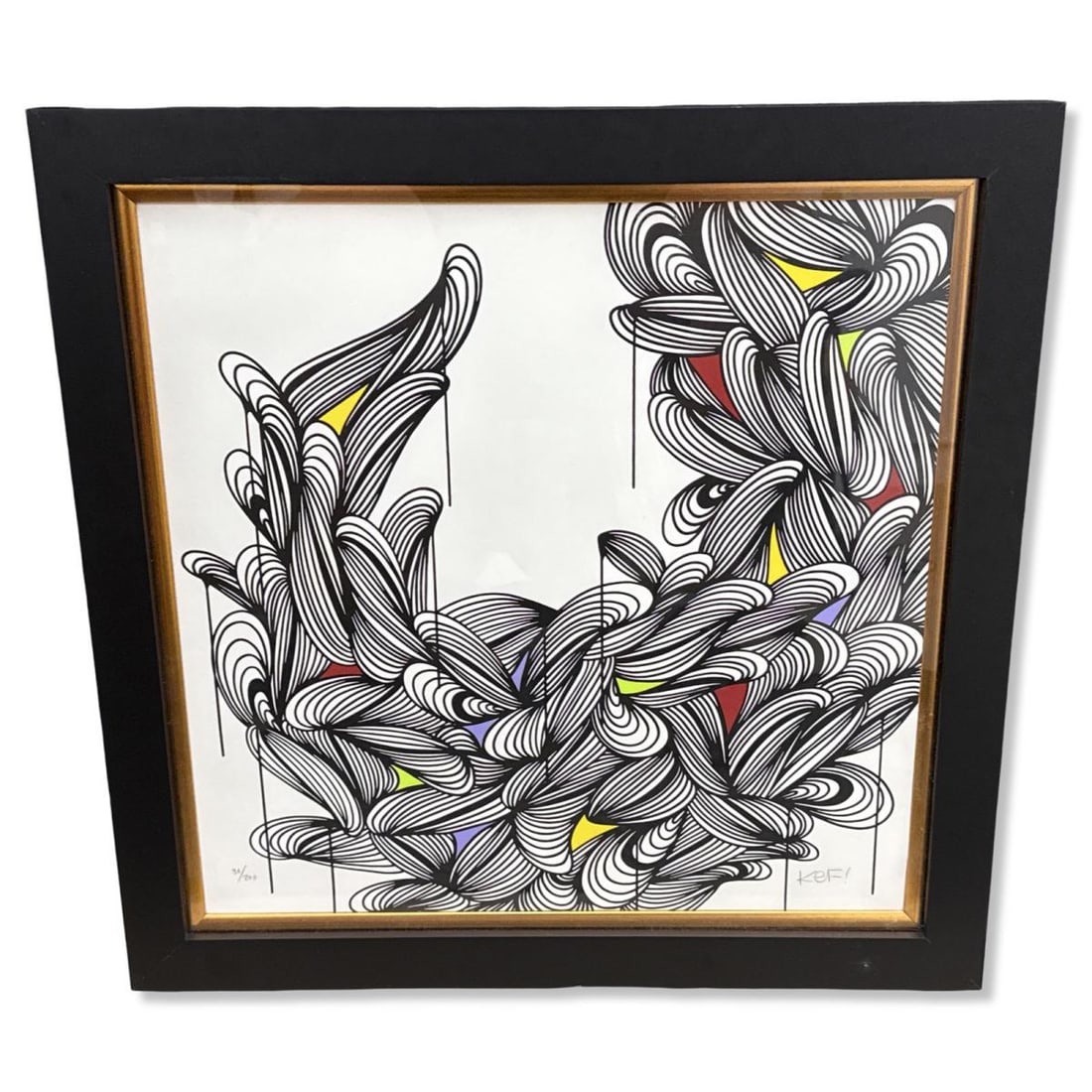 Signed Kef! (German, b. 1989) Original Screenprint in Color (1 of 3)
