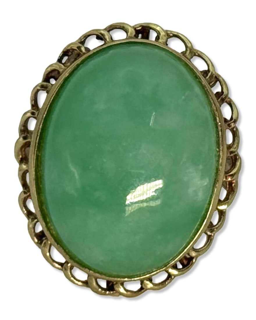 14kt YG & Multicolored Jade Ring (1 of 3)