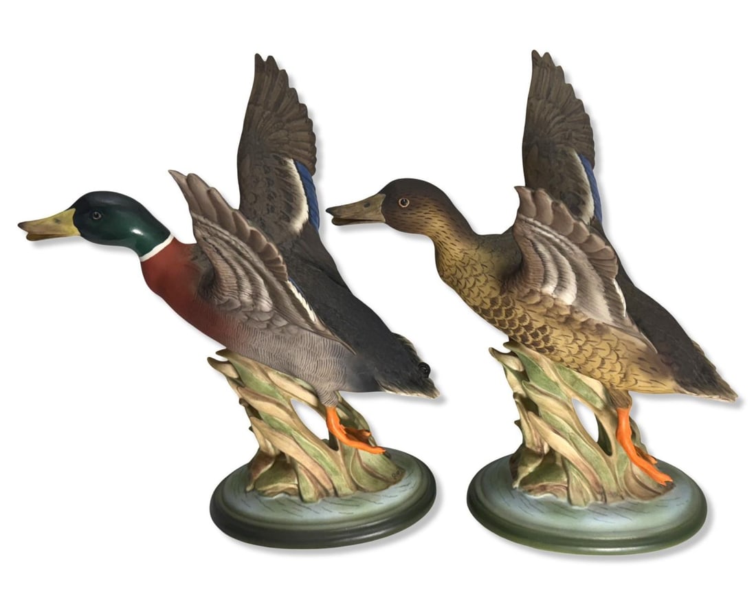 Pair of Boehm Limited Edition Mallard 406 Porcelain Sculptures (1 of 4)