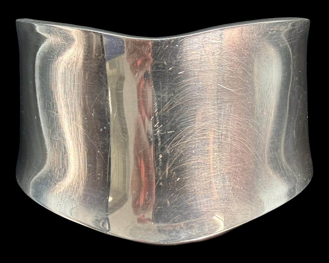 Mexican Sterling Silver Freeform Cuff Bracelet: Mexican Sterling Silver Freeform Cuff Bracelet