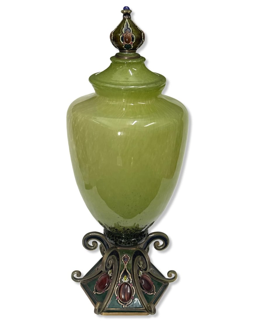 Jay Strongwater Limited Edition Covered Centerpiece Vase (1 of 5)