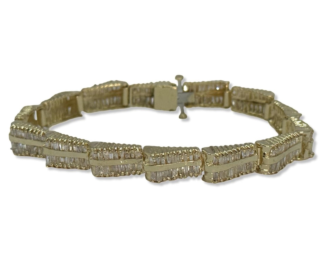 14kt YG & Approx 6.00-7.00ct Diamond Ladies Bracelet (1 of 5)